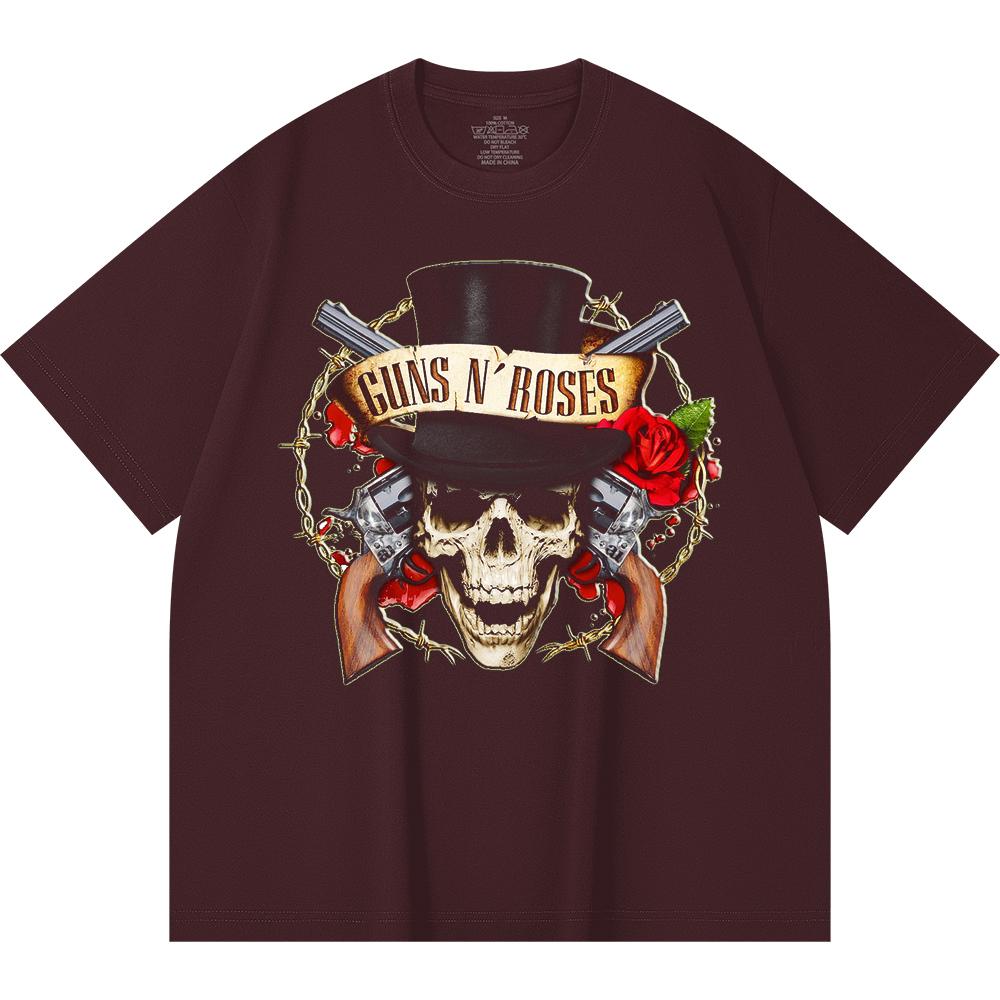 230 Gsm 100% Cotton Heavy Metal T-Shirt  Rock Band Popular Music Print Unisex Heavy Cotton T Shirt