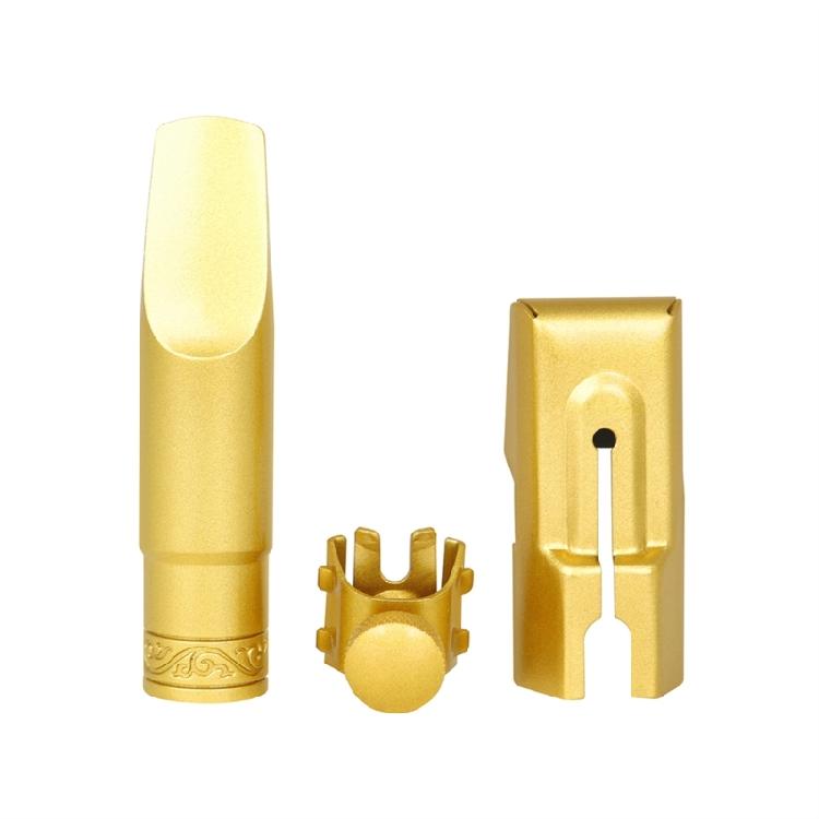 Brass Sax Mouthpieces 5C/6C/7C/8C/9C for Saxophone Professional & Beginner Metal Soprano Saxophone Mouthpiece with Caps