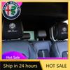 Car Stickers For Alfa Romeo Car Styling Headrest Cover Anti-dirty Seat Pillow Pad For Alfa Romeo STELVIO Giulia 159 Giulietta 14