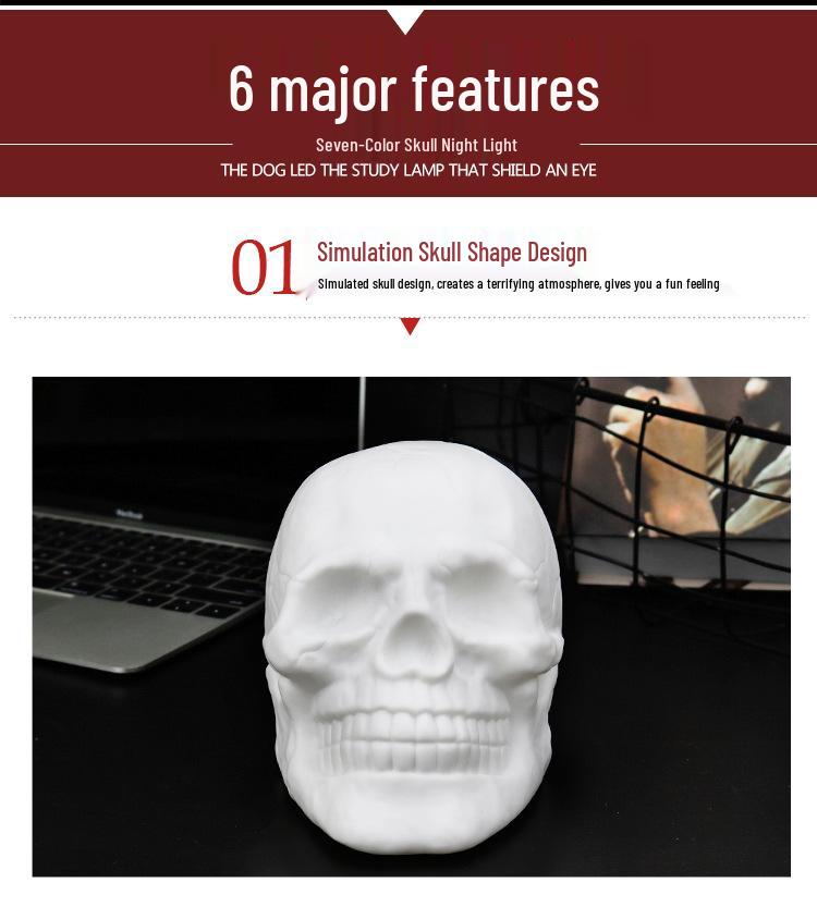Remote Control LED Skull Light - Color-Changing Prank Gift Night Lamp