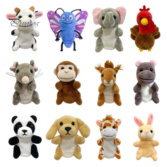 2ks sada prstových loutek, plyšové zvířecí prstové loutky, hračky pro děti, mini měkké figurky, interaktivní hraní rolí a vyprávění příběhů, vzdělávací hračka pro