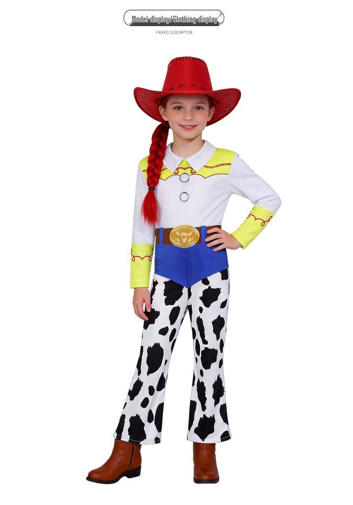 Children's Day Halloween Cosplay: Toy Story 4 Woody & Jessie Costume