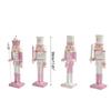 Pink King Wood Walnut Cracker Puppet Soldier Christmas Decoration forXmas Decor NewYear Gift