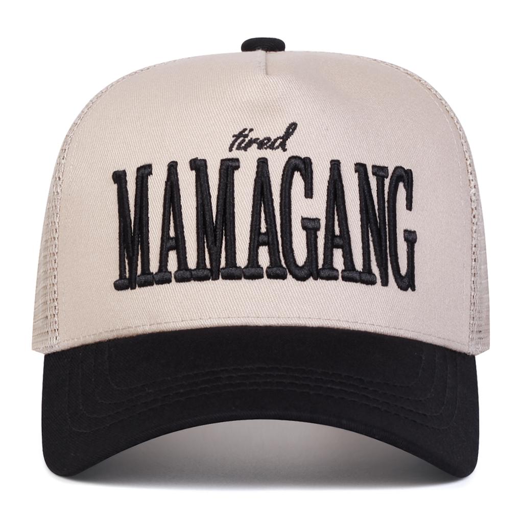 Unisex MAMAGANG Letter Embroidery Baseball Net Caps Outdoor Adjustable Spring and Summer Casual Sunscreen Hat