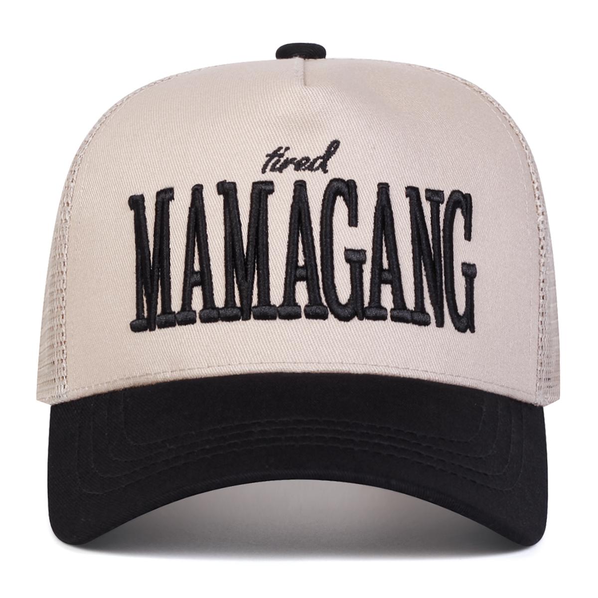 

Унисекс MAMAGANG бейсболки с вышитыми буквами, регулируемые повседневные шляпы для весны и лета, солнцезащитная кепка для улицы чёрный