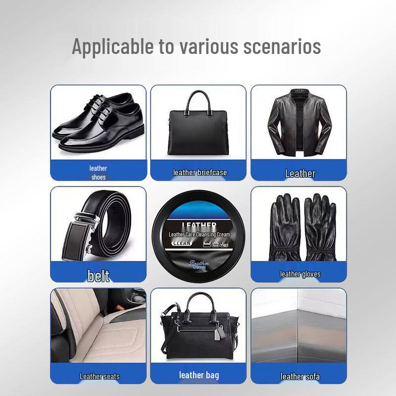 Genuine Leather Seat Care Cream - Powerful Stain Removal & Multifunctional Interior Cleaning and Maintenance Oil