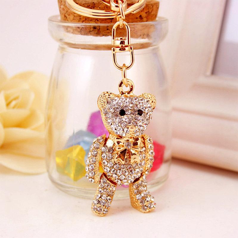 Coolxi Jewelry Little Bear Cartoon Keychain Women's Bag Accessory, Metal Pendant Keyring