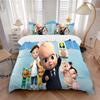 Baby Boss Adventure Print 3Pcs Bedding Setduvet Cover With 2 Bedropillowcase Home Birthday Gift