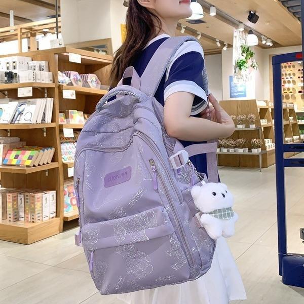 High Value, Small and Fresh Backpack, Girls' Lightweight and Large Capacity, Junior and High School Students' Schoolbags, Trendy and Cool Casual 