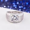 Europäischer und amerikanischer modischer großer Diamantring für Herren im Außenhandel, offener Anpassungsring, grenzüberschreitendes Diamantzubehör 