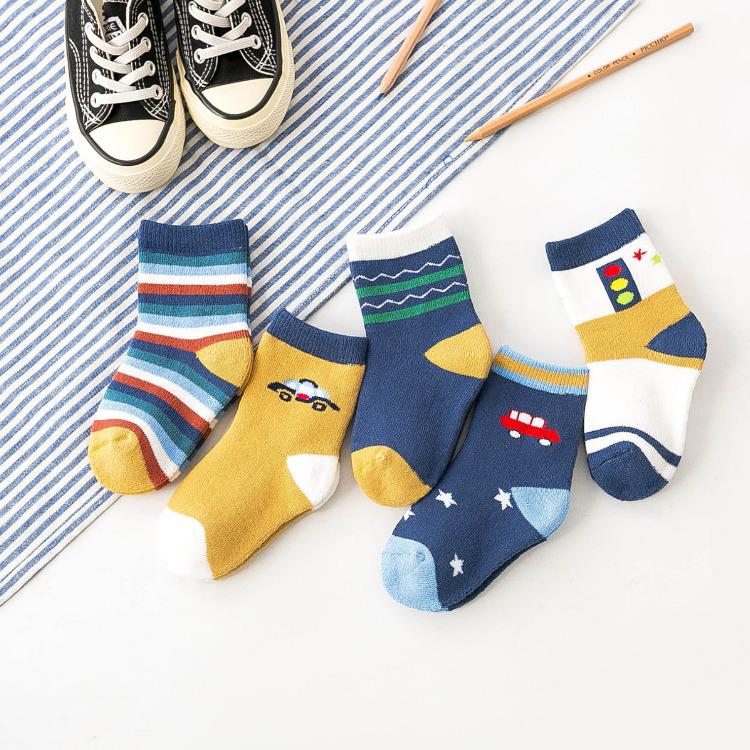 

25 Fleece-Lined Cartoon Terry Socks for Kids, Ages 1-12, Warm Mid-Calf, Boys & Girls, Autumn/Winter Collection 3-5 years (size 22-26)