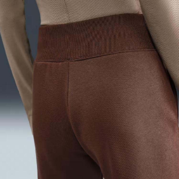 Nike Solid Color High Waist Wide Leg Casual Pants Women Bottoms FZ7208-265