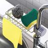Multi-functional Sink Drain Rack Storage Function Stainless Steel Sponge Storage Rack Drainer Function Towel Rack
