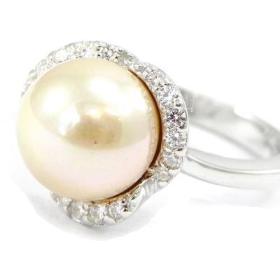 Δαχτυλίδι 'Pearl Beauty' λευκό