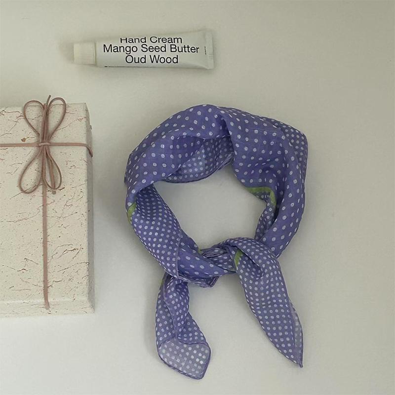 Cotton Linen Small Square Scarf Scarf Fresh Breathable For Women Hairband Versatile Triangular Scarf Necktie Fart Curtain