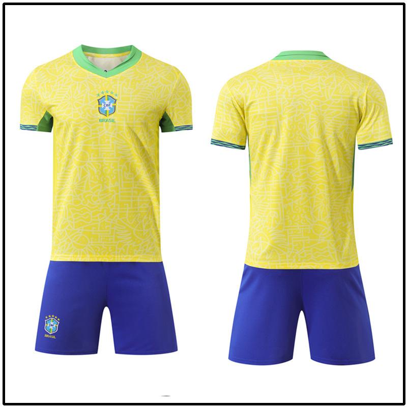 

24-25B Brazil Home Training Jersey Football Jersey Children S Jersey Children S Clothing Adult Size 16-3Xl 16 yards/100