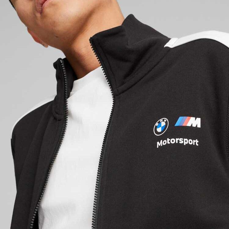 Puma Bmw Series Mms Color Block Design Ležérní Stojáček Dlouhý Rukáv Retro Sportovní Bunda Pánská Bunda Černá 624137-01