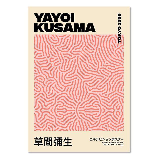 Yayoi Kusama Pumpkin Posters Abstract Nordic Canvas Painting Modern Wall Art Prints Gallery Decor Pictures for Living Room Decor