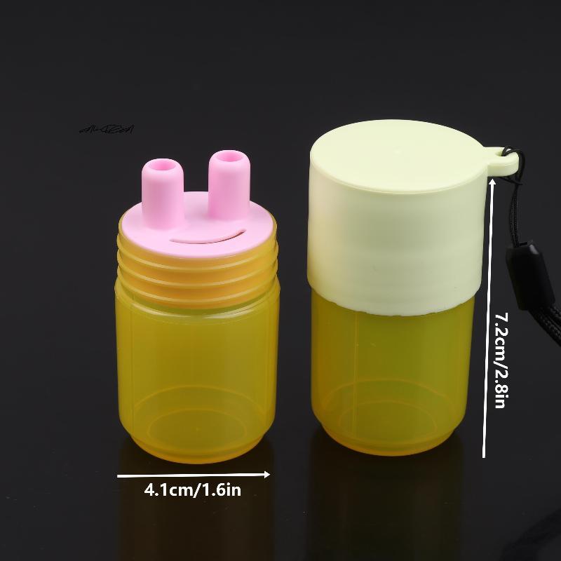 Portable Reusable Herbal Inhalant Nasal Suction Cap Bottle Accessory with Two Nostrils Sticks Inhaler Tubes for Aromatherapy