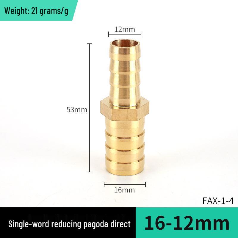 Brass L-Shaped Reducing Pagoda Plug, 4mm-19mm Conversion Hose Fitting
