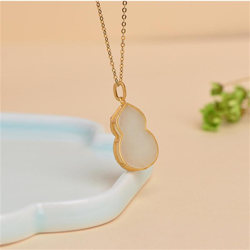 Retro Jade Phoenix Pendant Necklace For Lady Bridal Wedding Accessories Fashion Women Silver 925 Chain Necklace Jewelry Female