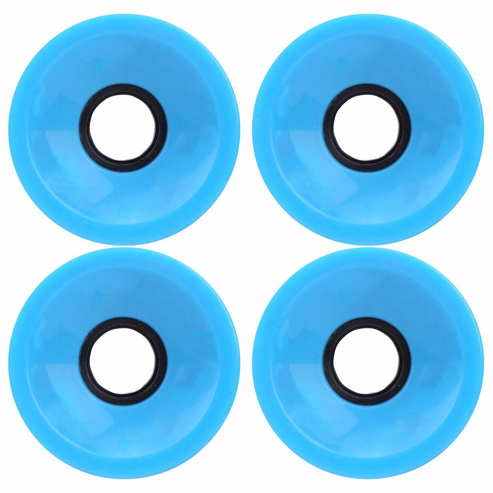 4PCS Set Skateboard High Elastic Colorful PU Wheel Accessory for Most SkateboardsBlue