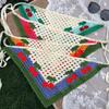 Pastoral Süß Kirsche Gestrickt Dreieck Schal Kopftuch Damen Haar Accessoires Meeresreise Tasche Kopfgebundenes Haarband