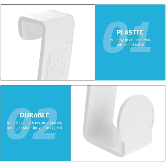 3pcs Potty Hook Toilet Tank Hooks Potty Ring Hook Bathroom Wall Hangers Plastic Hanging Hook Punch Cabinet Hook for Hanging Training