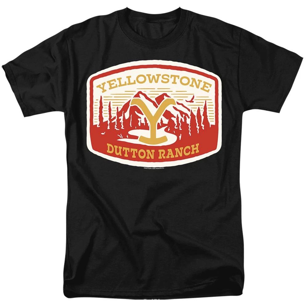 Yellowstone - Dutton Ranch With Mountains - Adult Unisex T-Shirt - Black L