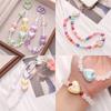 2pcs [20x19mm] Tulip Love Heart Beads Cream Peach Heart Acrylic Beads Mobile Phone Chain Backpack Ornaments DIY Accessories