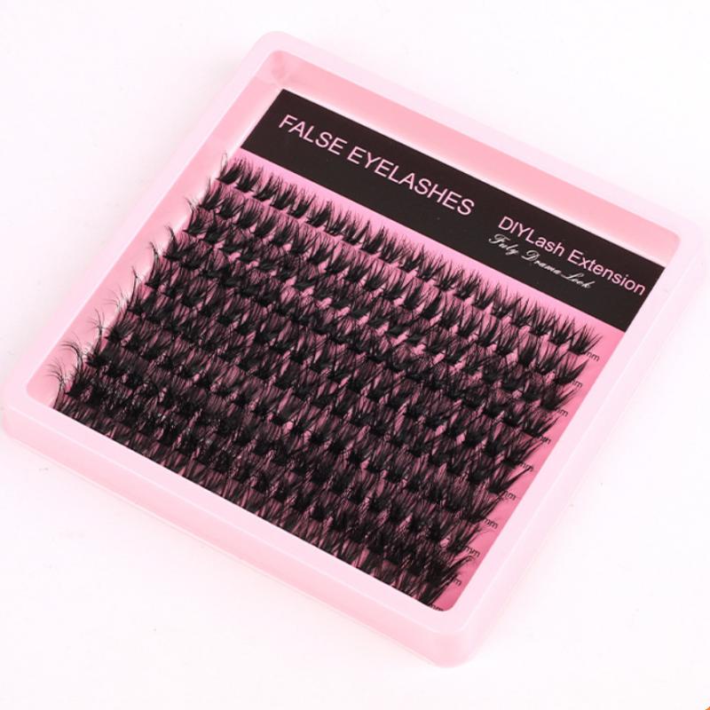 Volume Wispy Lash Clusters Fluffy D Curl 8 to 16mm Mink Eyelash Extensions for Party and Daily Wear