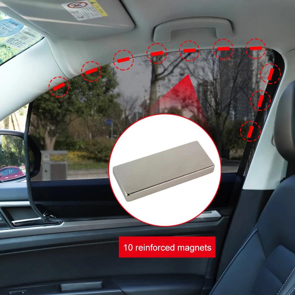 Car Side Window Sun Shade Magnet Privacy Curtains Advanced UV Reflection Anti Glare UV Block Sunshade for Front/Back Window