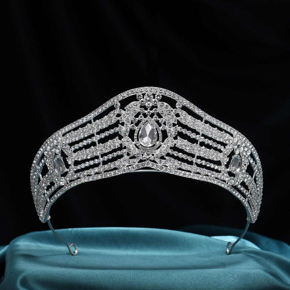 

Винтажные повязки для волос Свадебная барочная корона Головной убор Высококлассные аксессуары для волос на день рождения для взрослых Корона