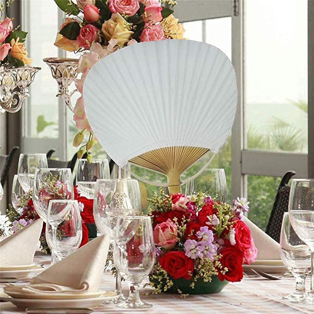 5/10/20pcs Pai Pai Bambu Pure White Bamboo Handle Blank Calligraphy Painting Blank Group Fan White Fan Summer