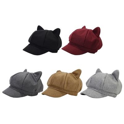 Fashionable Chauffeur Hat Beret Cap Octagonal Hat Girls Casual Head Accessories
