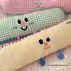 Leg Clamp Side Sleeping Pillow 1PC Long Grid Soft Fluffy Sleeping Pillow Non-Deform for Home Bed Relaxation Use
