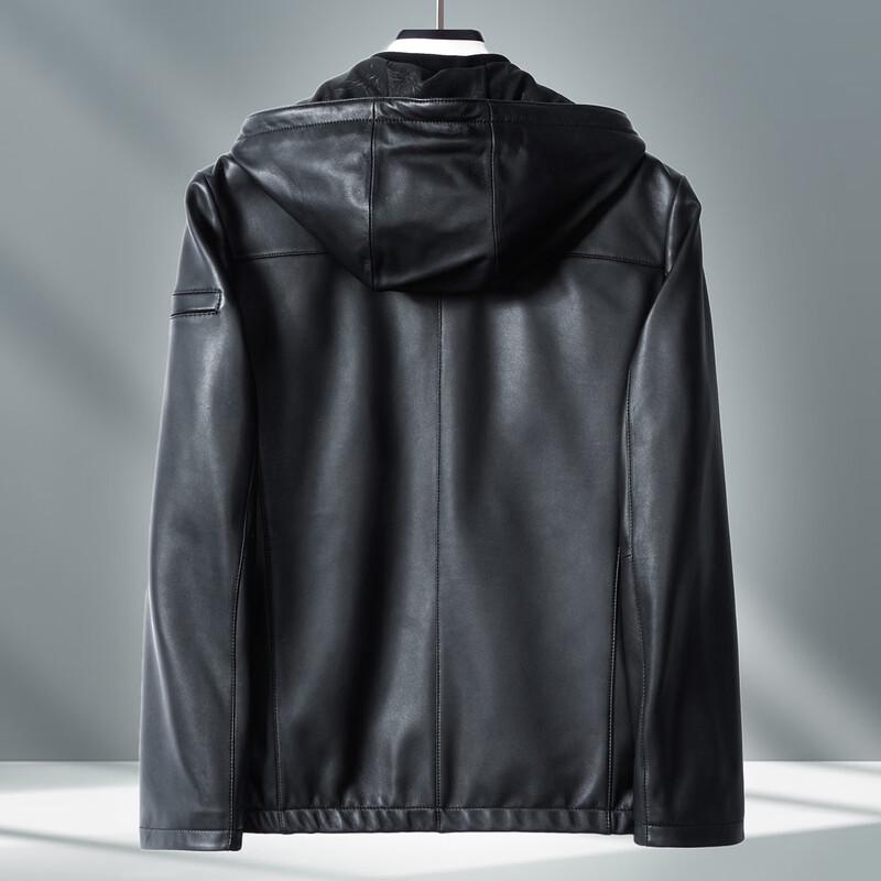 KAISER Men's Leather Hooded Jacket