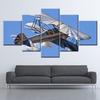 Canvas Painting HD 777 Aircraft Biplane 5 Pieces Wall Art Painting Modular Wallpapers Poster Print for Living Room Home Decor