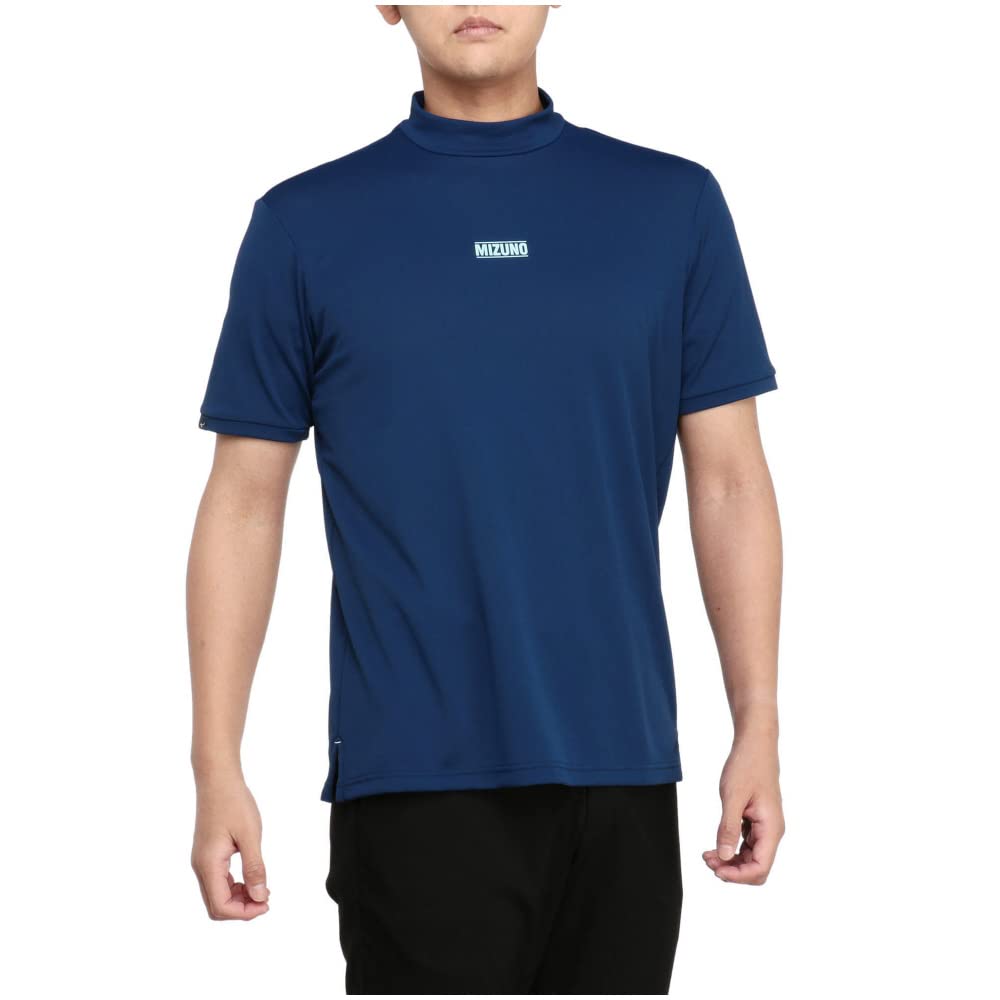 

Mizuno Stretch Short Sleeve Mock Neck Golf Size XL Men s Shirt, E2MAA014, Navy,
