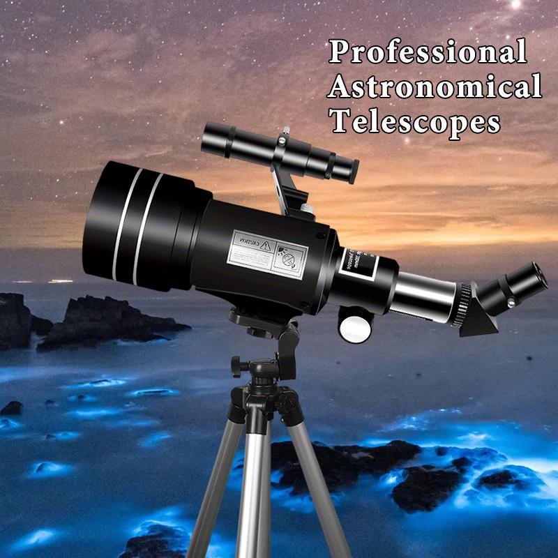 30070 all-black astronomical telescope, 15-150x zoom telescope, suitable for stargazing and moon viewing Observe 3I/ATLAS