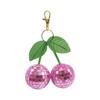 WTEMPO Wedding Pink Red Cherry Disco Balls Keychains DIY Bags Backpacks Hanging Pendents Door Key Car Key Keychains Decorations