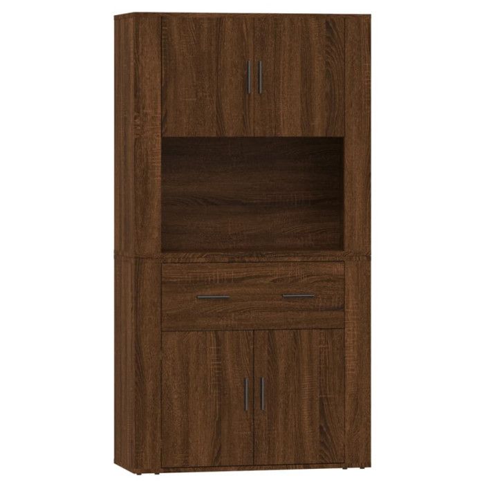 VidaXL Buffet haut Chêne marron Bois d'ingénierie 3185374