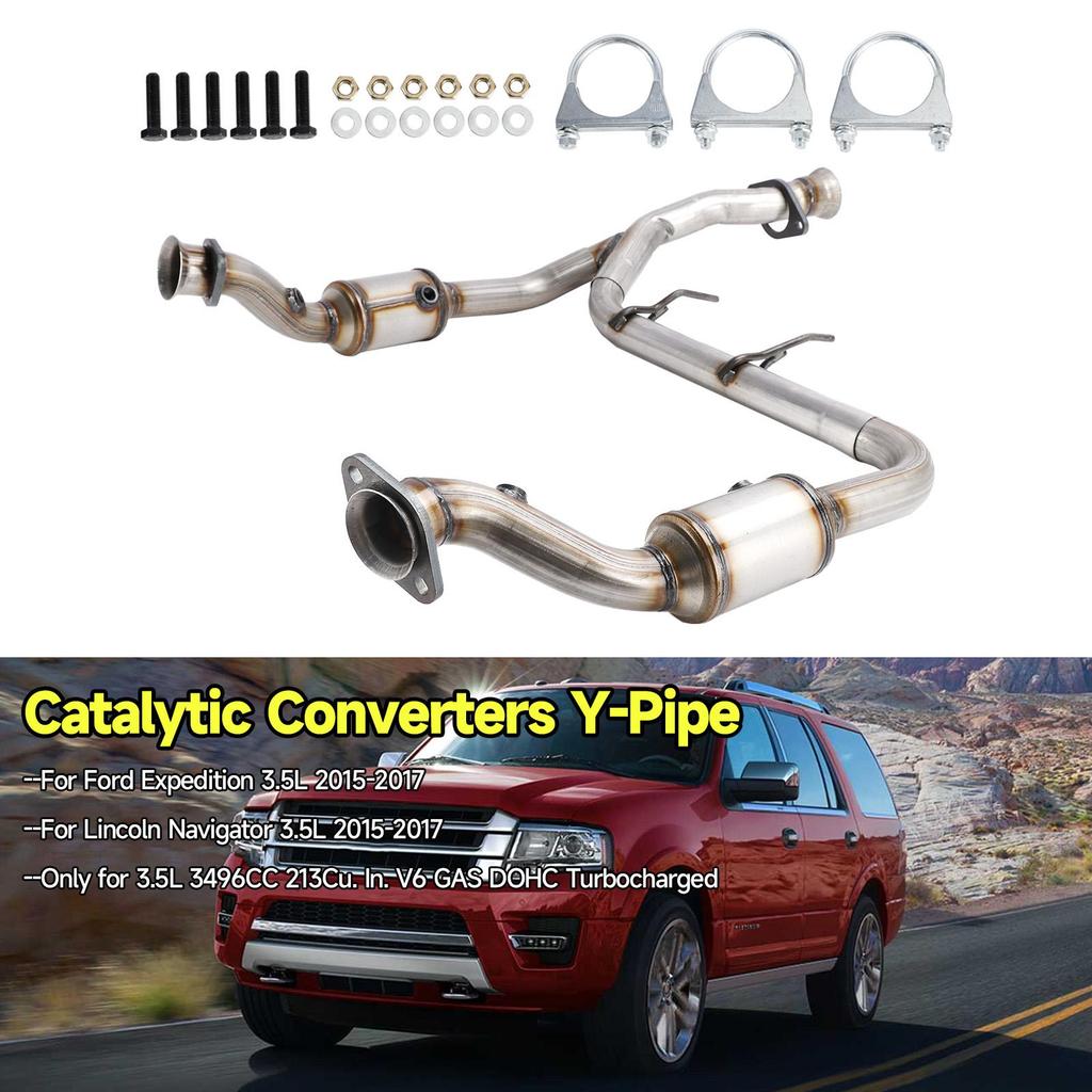 2015-2017 Ford Expedition Navigator 3.5L Catalytic Converters Complete Y-Pipe