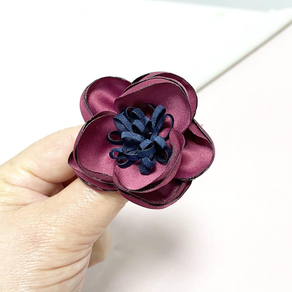 

6cm Temperament Flower Brooch Trend Dress Corsage New Burnt Edge Flower Brooch