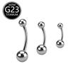 Neuer G23 Reintitan Runder Kugel Bauchnabelring ASTM-F136 für Körperpiercing Schmuck.
