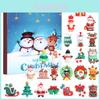 Weihnachts-Countdown-Kalender PVC 3D-Figuren Hängeset für Feiertagsdekoration und zum Verschenken