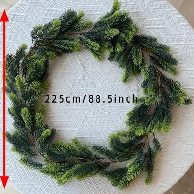 Artificial Green Plant Pine Needle Rattan Christmas Handicraft Decoration Pe Pine Needle Rattan Decoration Indoor Garland
