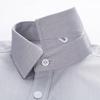 Men's Premium Pure Cotton Wrinkle-Free Long Sleeve Solid Dress Shirts with Hidden Button Spread Collar for Business Casual Wear