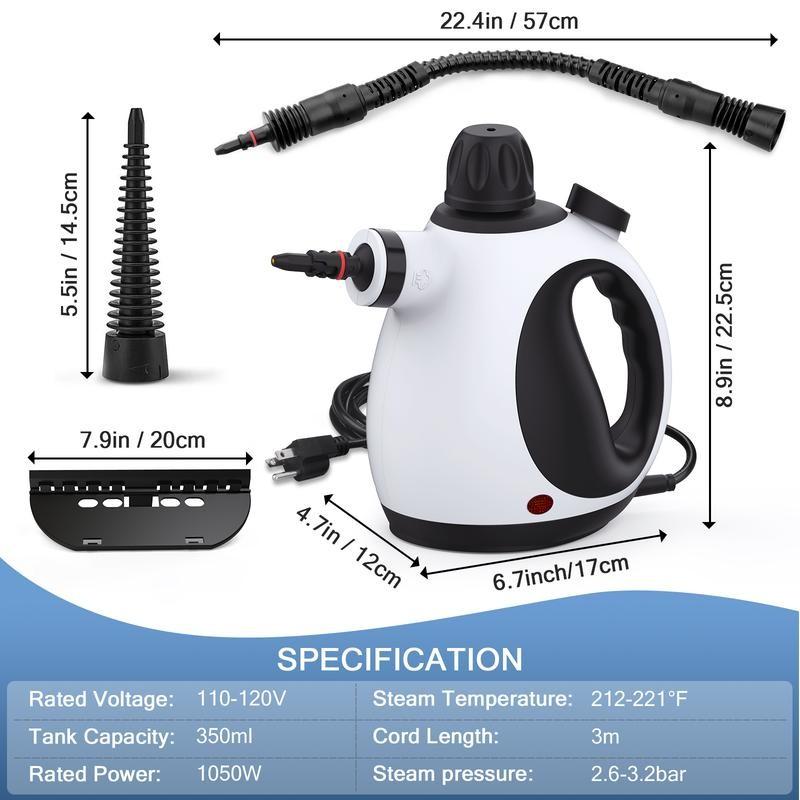 1050W High Power Multipurpose Portable Pressure Steamer Cleaning Kit Household Handheld Steam Cleaner