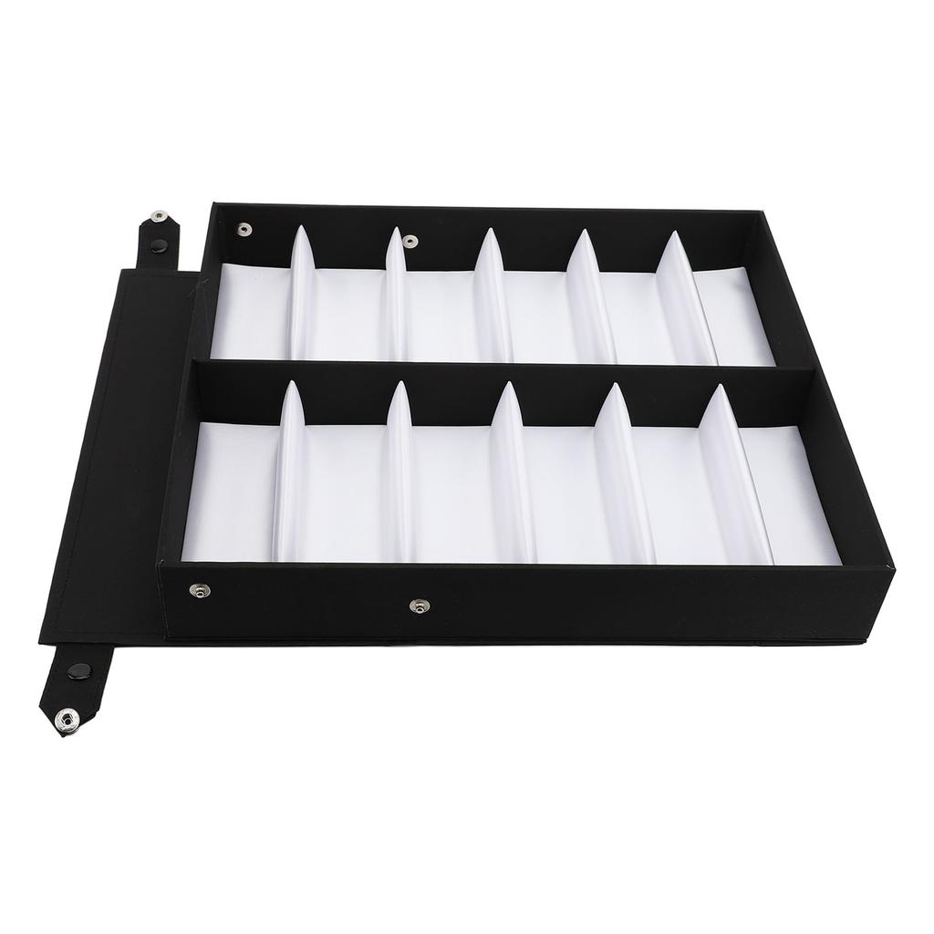Sunglasses Organizer Box Stand Display Case Tray 12 Compartments Velvet Snap Close Prevent Dust Eyeg